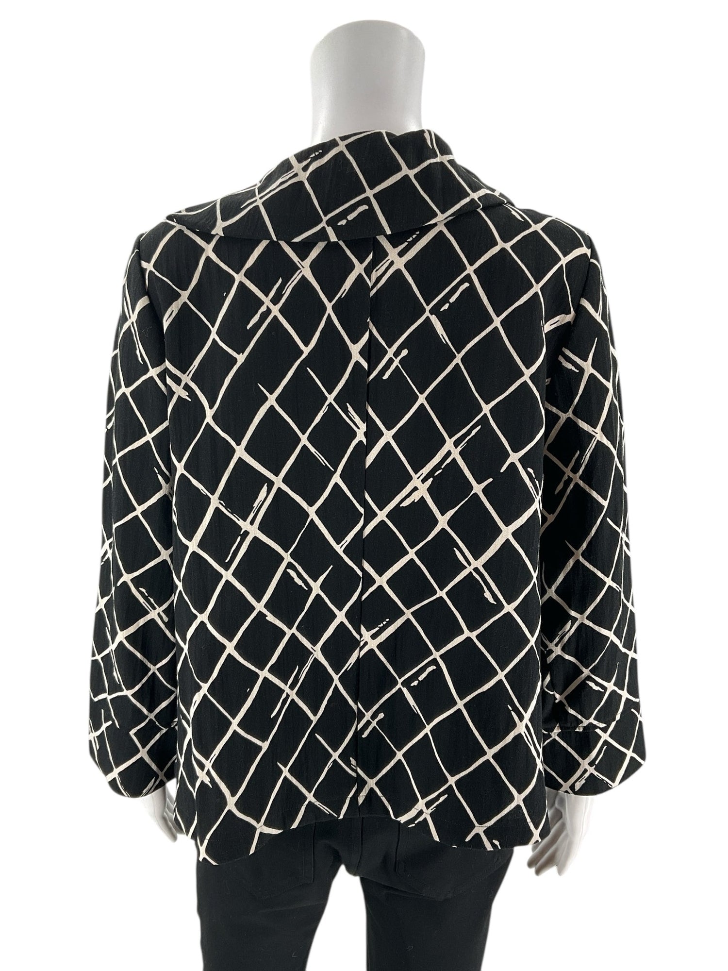 Habitat -  black/white Diamond Pre-Owned Ladies Casual Top - Size XS