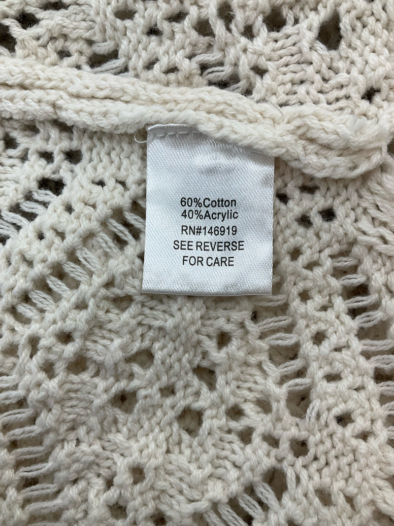 No Brand Cream Crochet Pre-Owned Ladies Shrug - Size Small