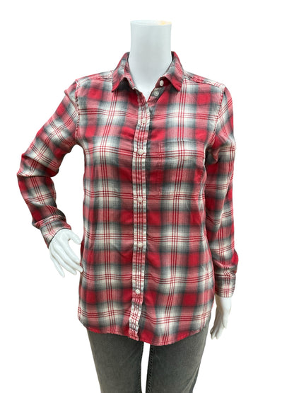 American Eagle Size XS red/gray Plaid Juniors