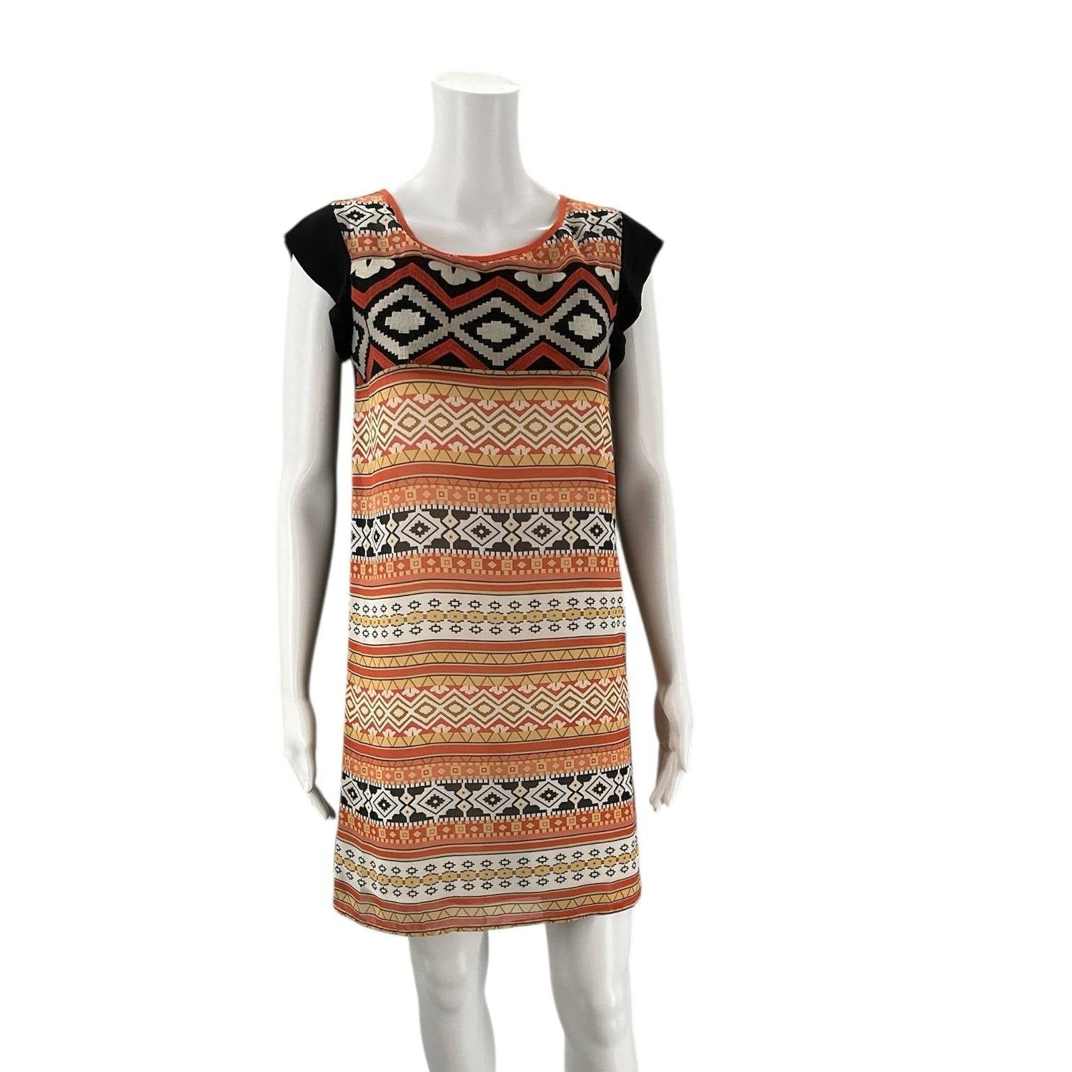 THML Coral/Multi Aztec Print Pre-Owned Ladies Dress - Size XS - Margaret’s Fine Consignment
