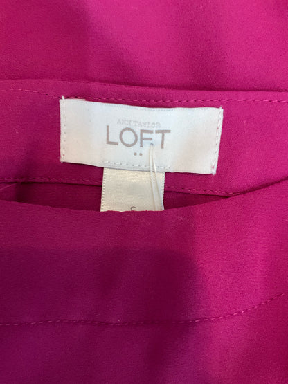 Ann Taylor LOFT Berry Satin Boatneck Blouse - Size S - ONLINE ONLY