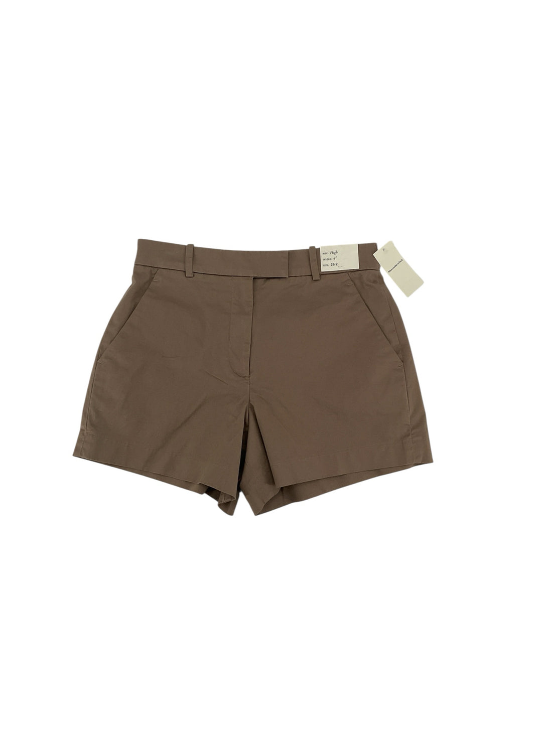 Abercrombie &amp; Fitch Taupe High Rise, Dad Short, Tailored, Chino, Preppy, Casual, Classic Size 2 Taupe Solid New With Tags Shorts - Size 2
