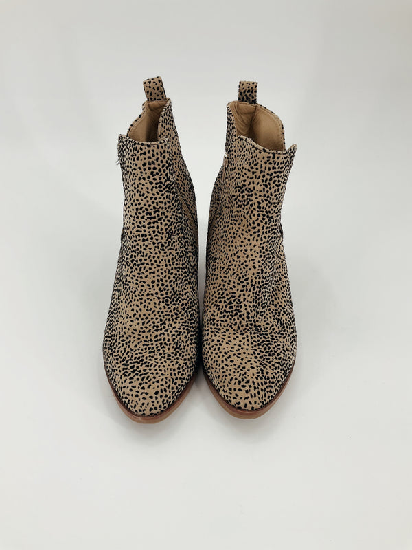 MIA Tan/black Animal Pre-Owned Ladies Booties - Size 10