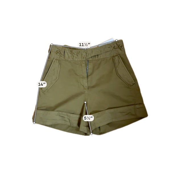 Rag &amp; Bone Dark Khaki Shorts Size 2 Dark Khaki Solid Shorts - Size 2