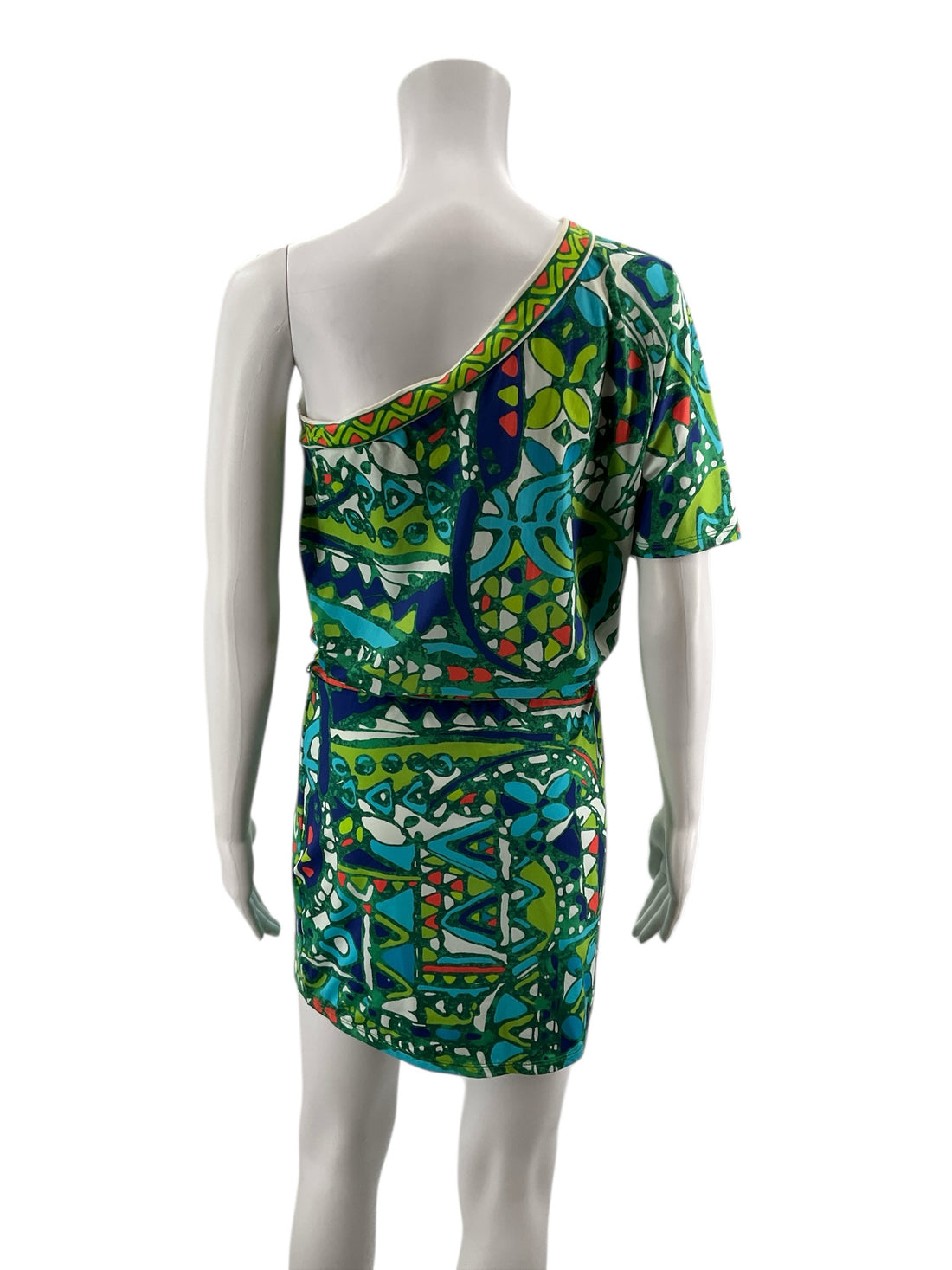 Trina Turk Green/Blue Print Pre-Owned Ladies Dress - Size XS