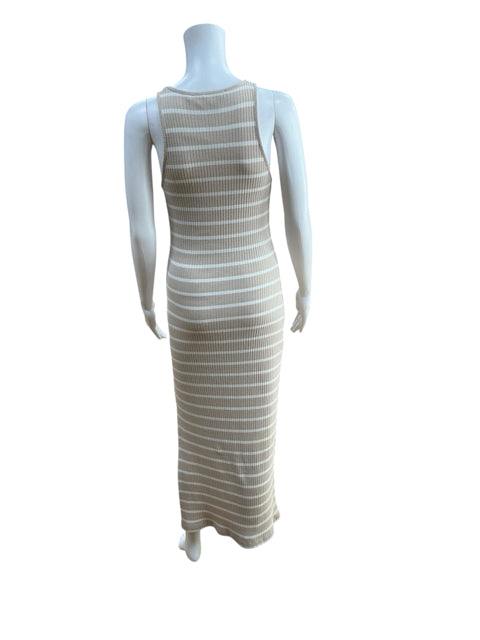 French Connection Striped Ribbed Knit Maxi Tank Dress Size Large - ONLINE ONLY