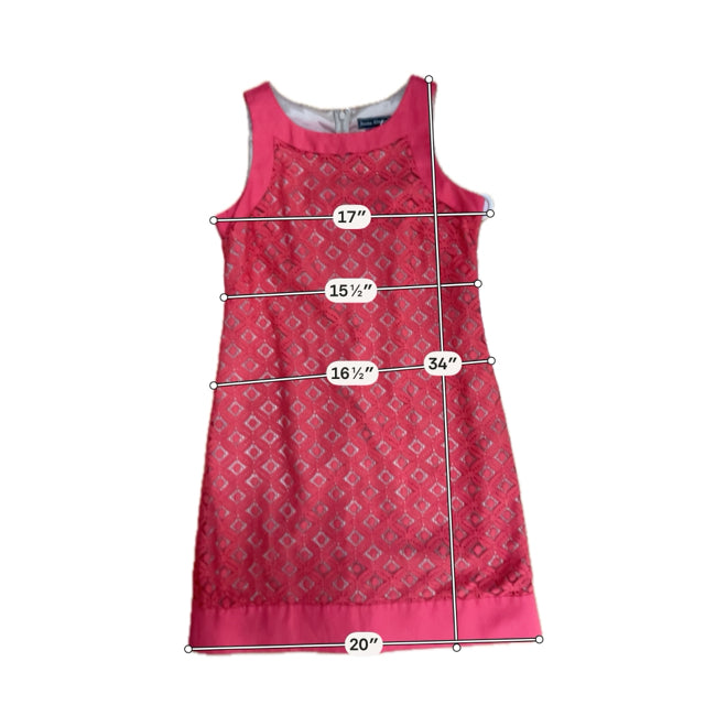 Jessica Howard Coral Geometric Lace Sheath Dress | Size 6