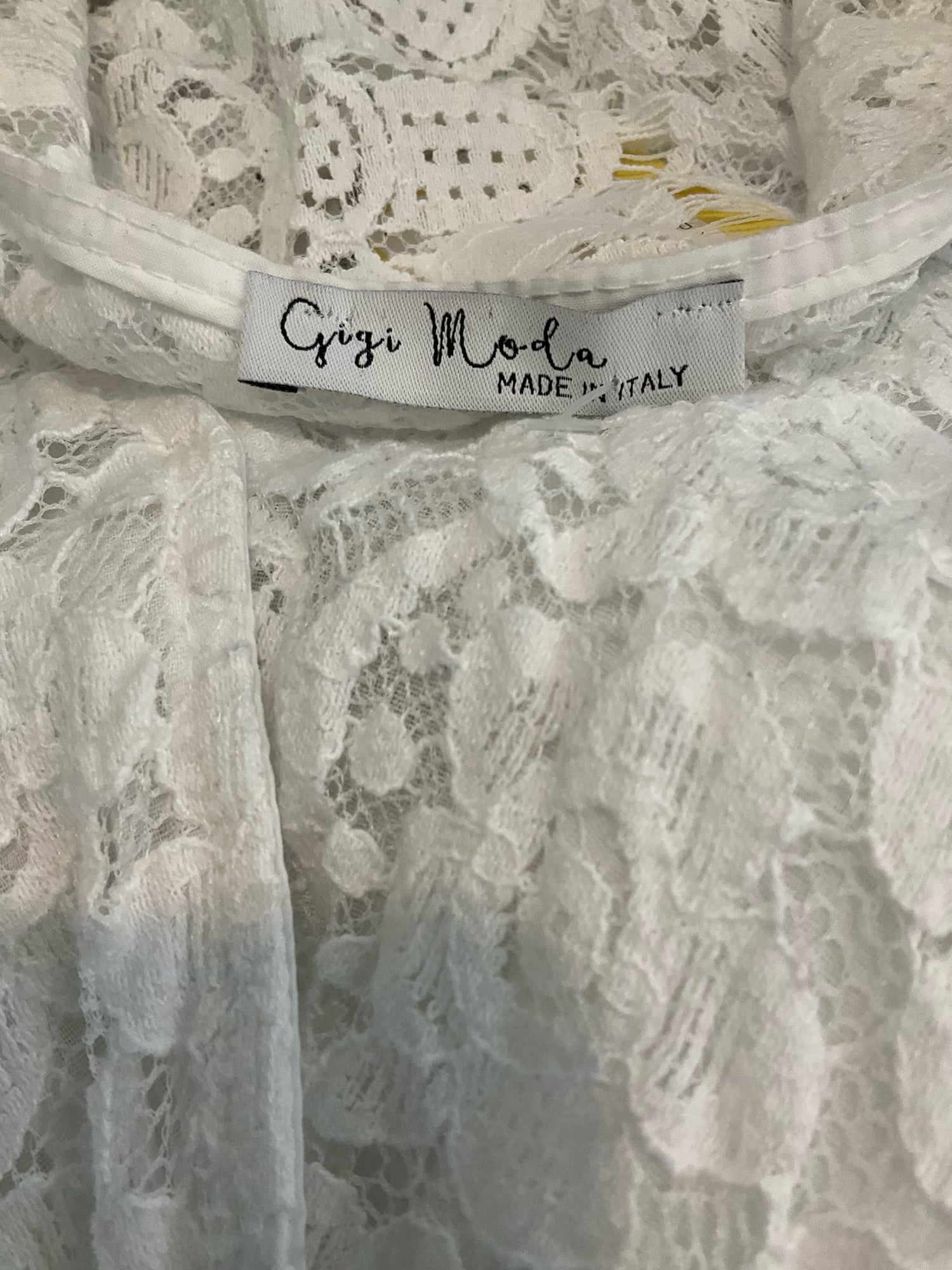 Gigi Moda Italian White Floral Lace Boho Maxi Dress | Size S/M