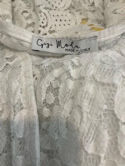 Gigi Moda Italian White Floral Lace Boho Maxi Dress | Size S/M