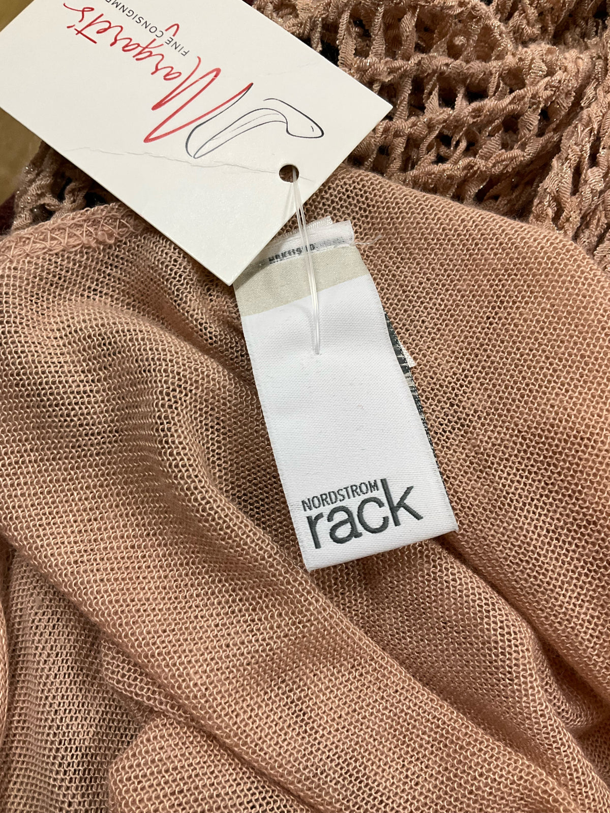 Nordstrom Rack Blush Pink Open Front Waterfall Shrug One Size