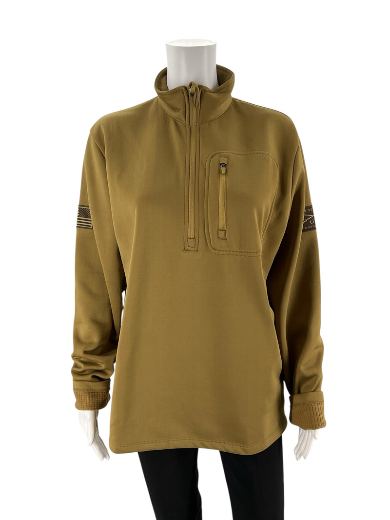 Grunt Style Olive Solid Pre-Owned Ladies Top - Size Medium