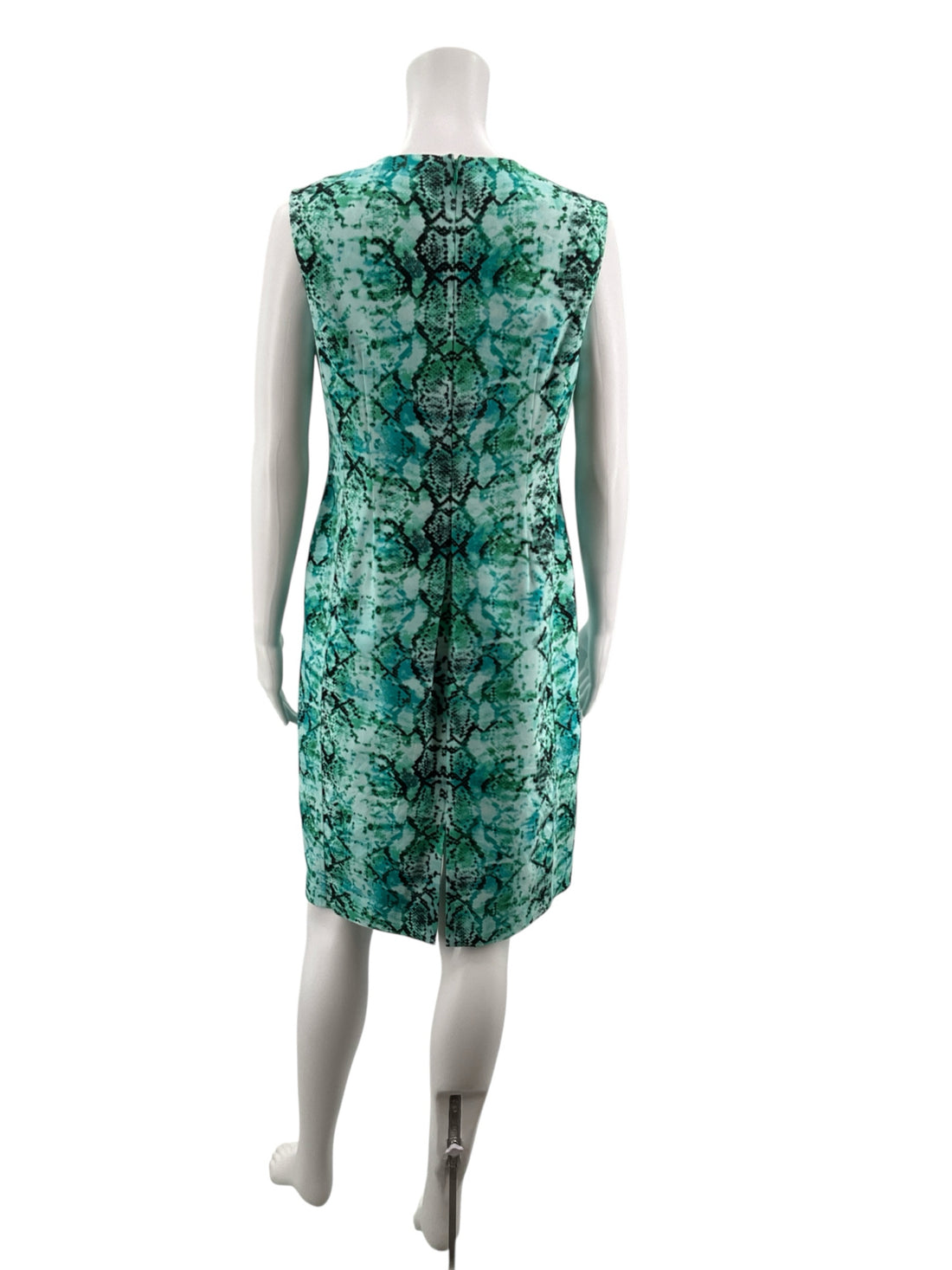 Liz Claiborne Teal Snake Pre-Owned Ladies Dress - Size 8
