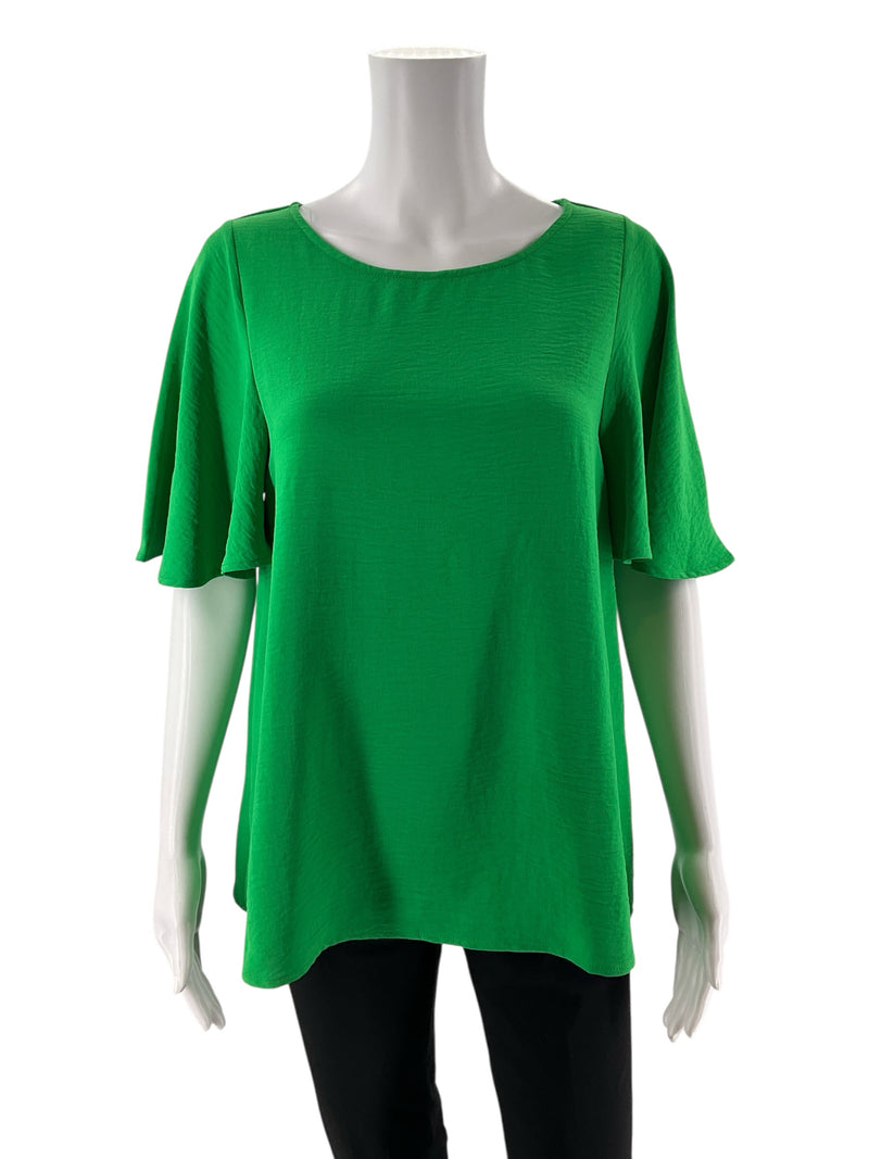 Jodifl Green Solid Pre-Owned Ladies Top - Size Small