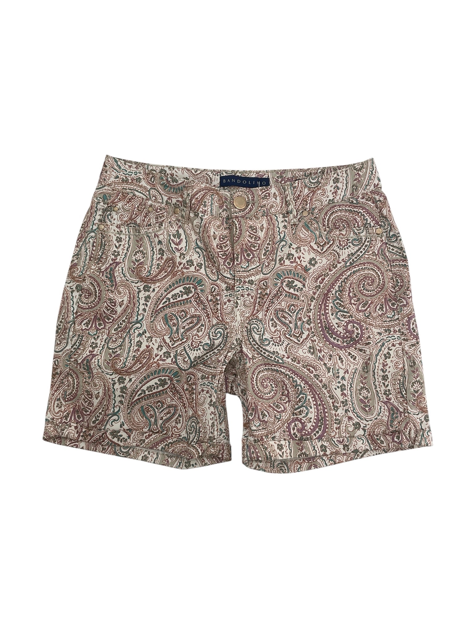 Bandolino Missy Floral Stretch Cotton Shorts Size 6