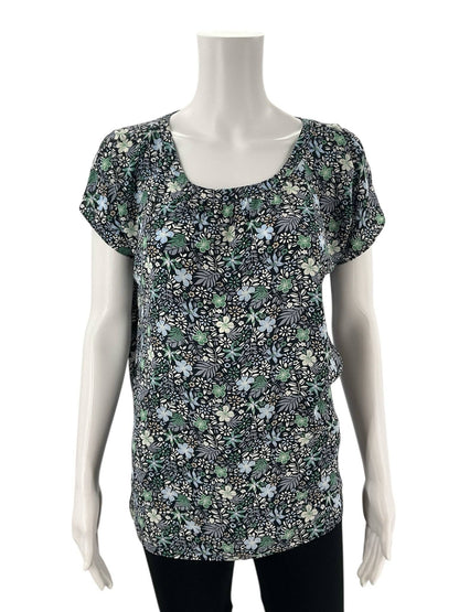 Loft Navy/Multi Floral Blouse - Size Small - Margaret’s Fine Consignment