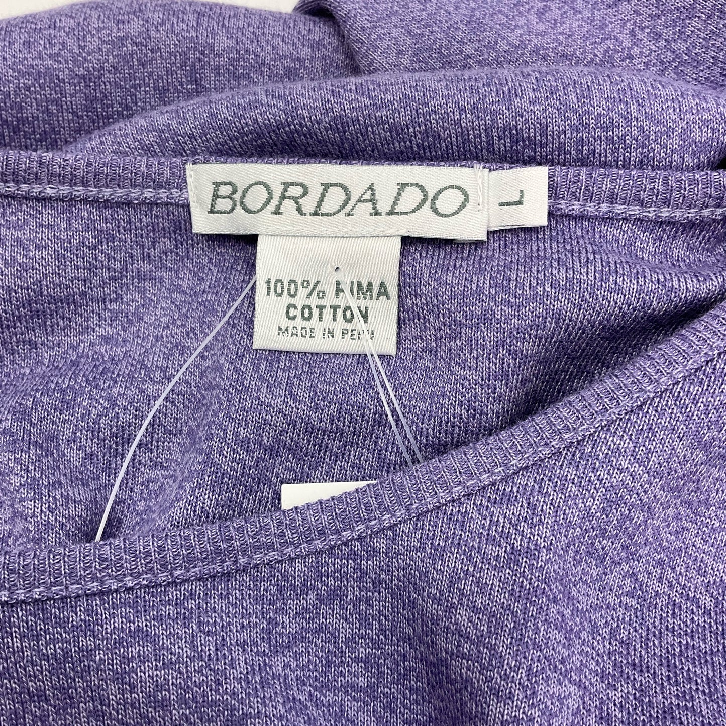 Bordado Purple Heathered Top Size Large - label