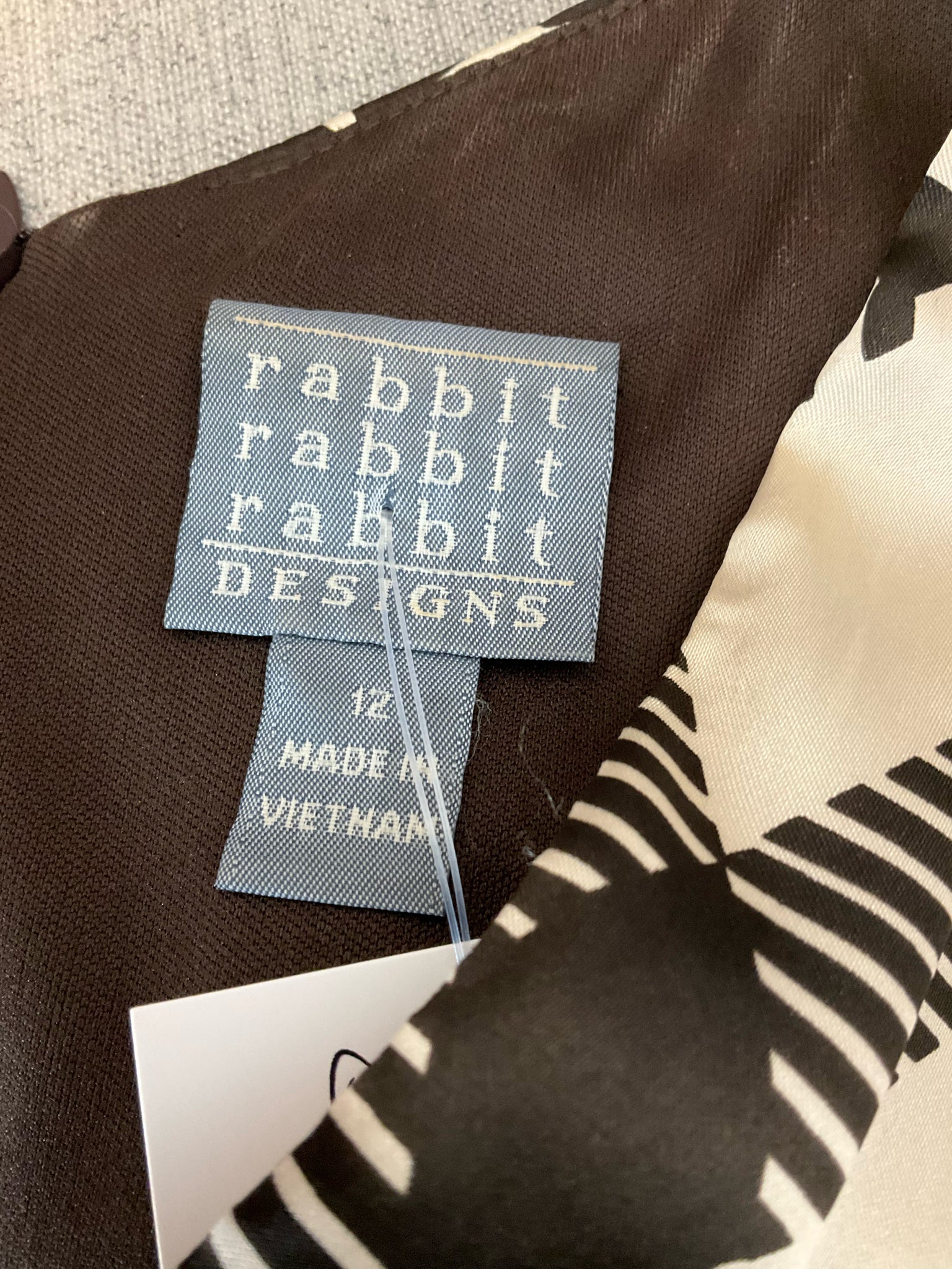 Rabbit Rabbit Rabbit Designs Abstract Print Pleated Sleeveless Dress Size 12