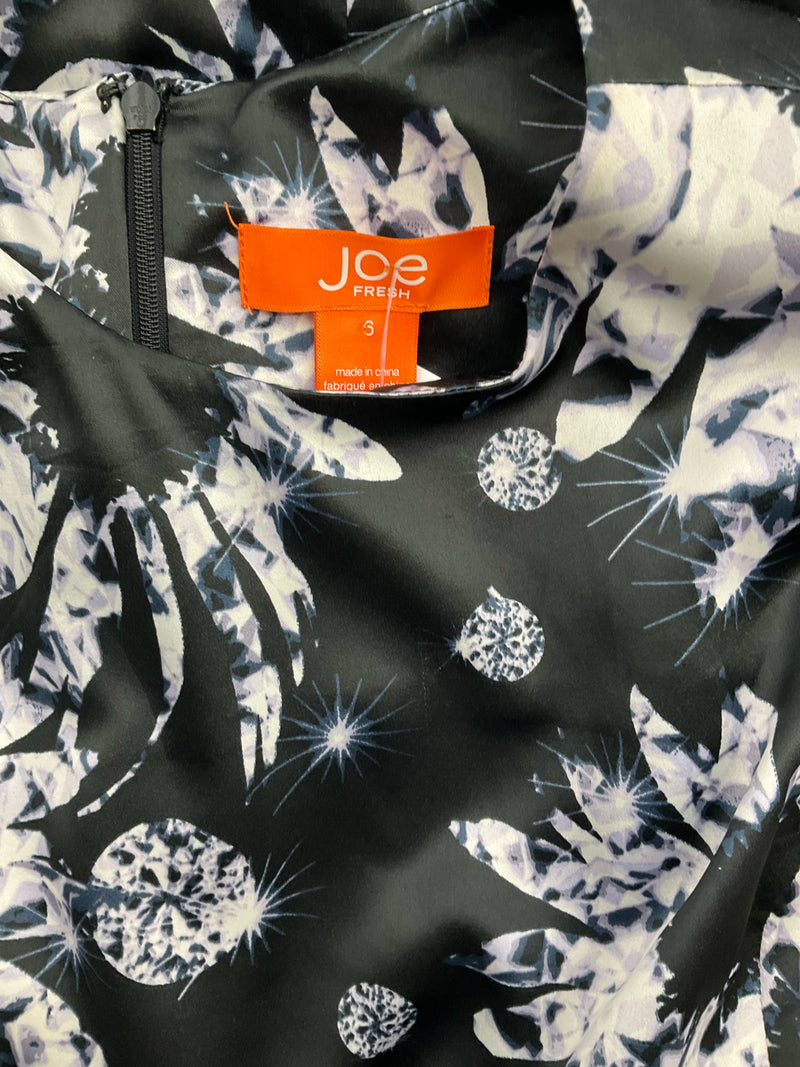 Joe Fresh Black/White Print Pre-Owned Ladies Dress - Size 6