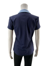 J. McLaughlin navy/blue Short Sleeve Jamey Polo Catalina Cloth Top Navy Blue Size Small - Size S