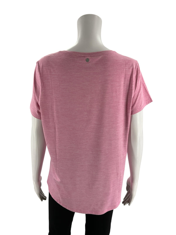 Yogalicious Pink Heathered Pre-Owned Ladies Top - Size Large