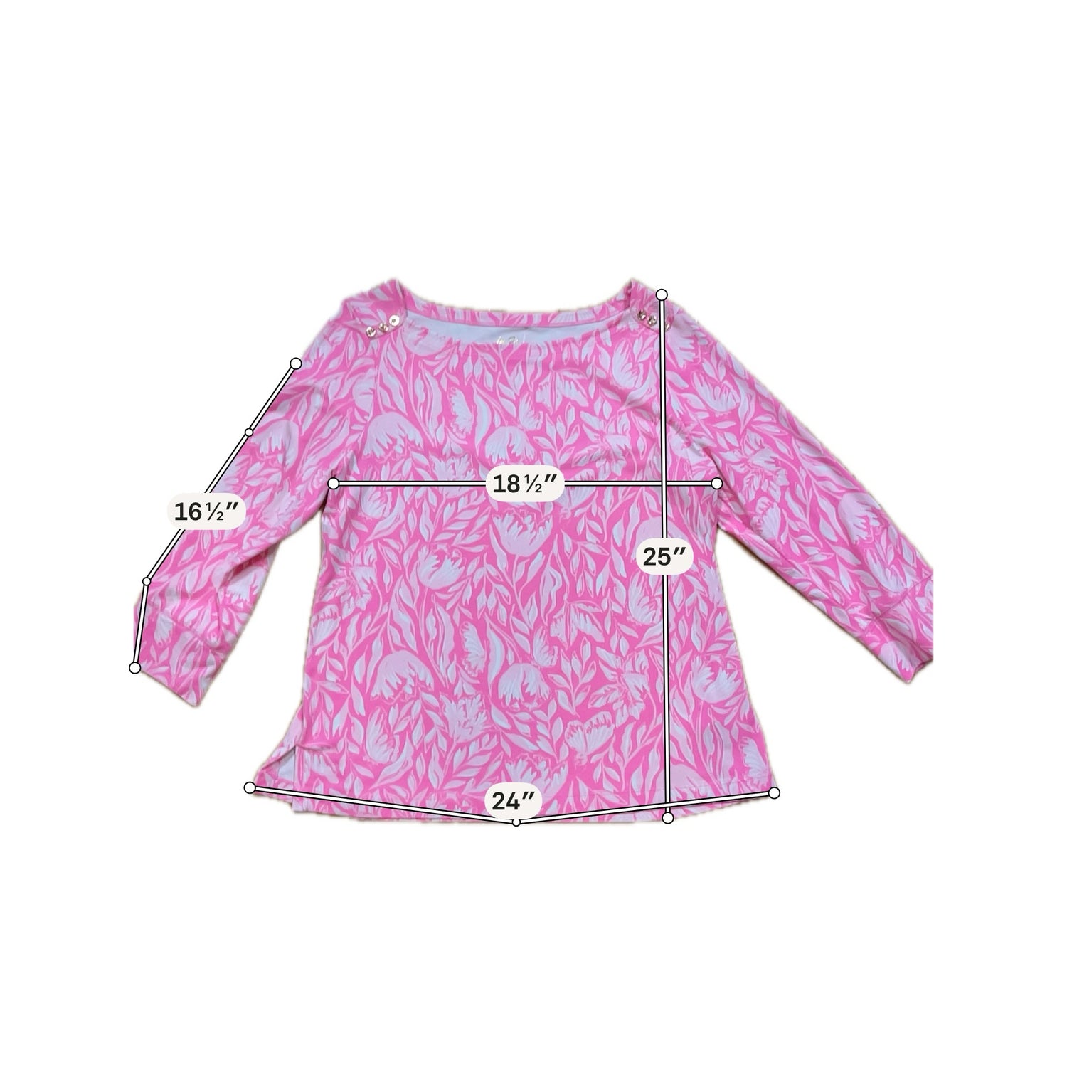 Lilly Pulitzer Chillylilly Marlina Tunic Top Pink White XL
