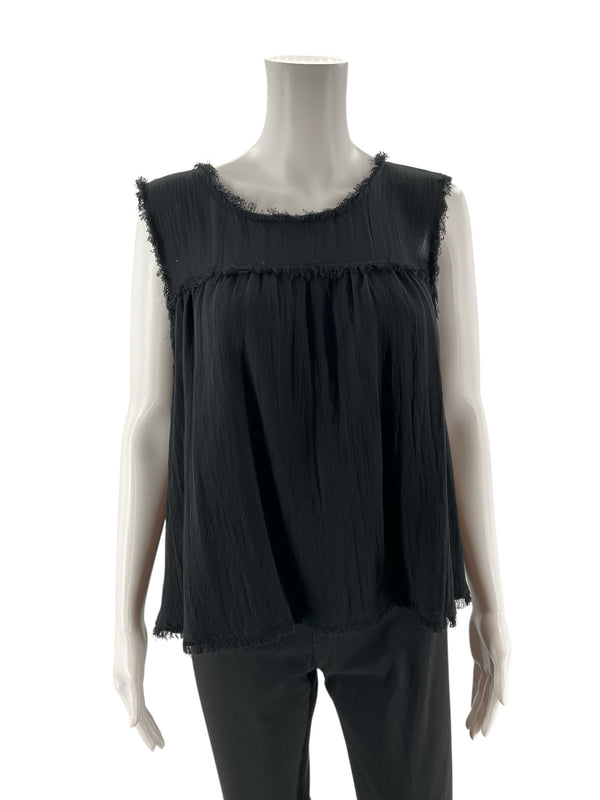 GILLI Black Fringe Pre-Owned Ladies Top - Size 1X