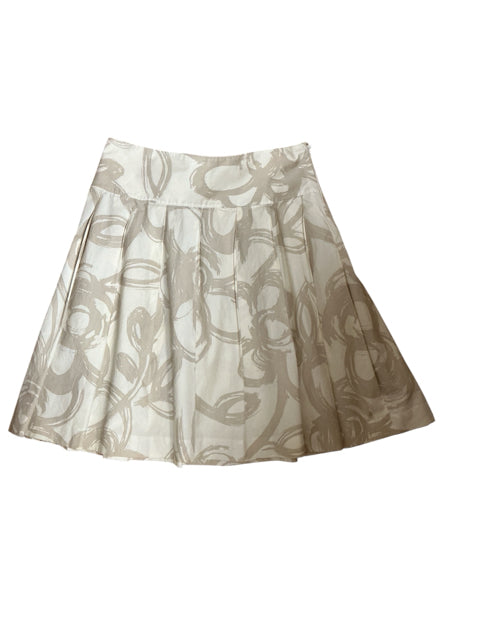 Banana Republic Abstract Swirl Print Cotton A-Line Skirt Size 12 - ONLINE ONLY