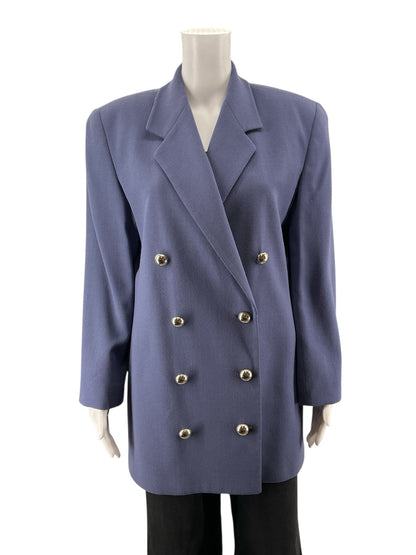 Ellen Tracy Blue Solid Pre-Owned Ladies Jacket - Size 12 - ONLINE ONLY