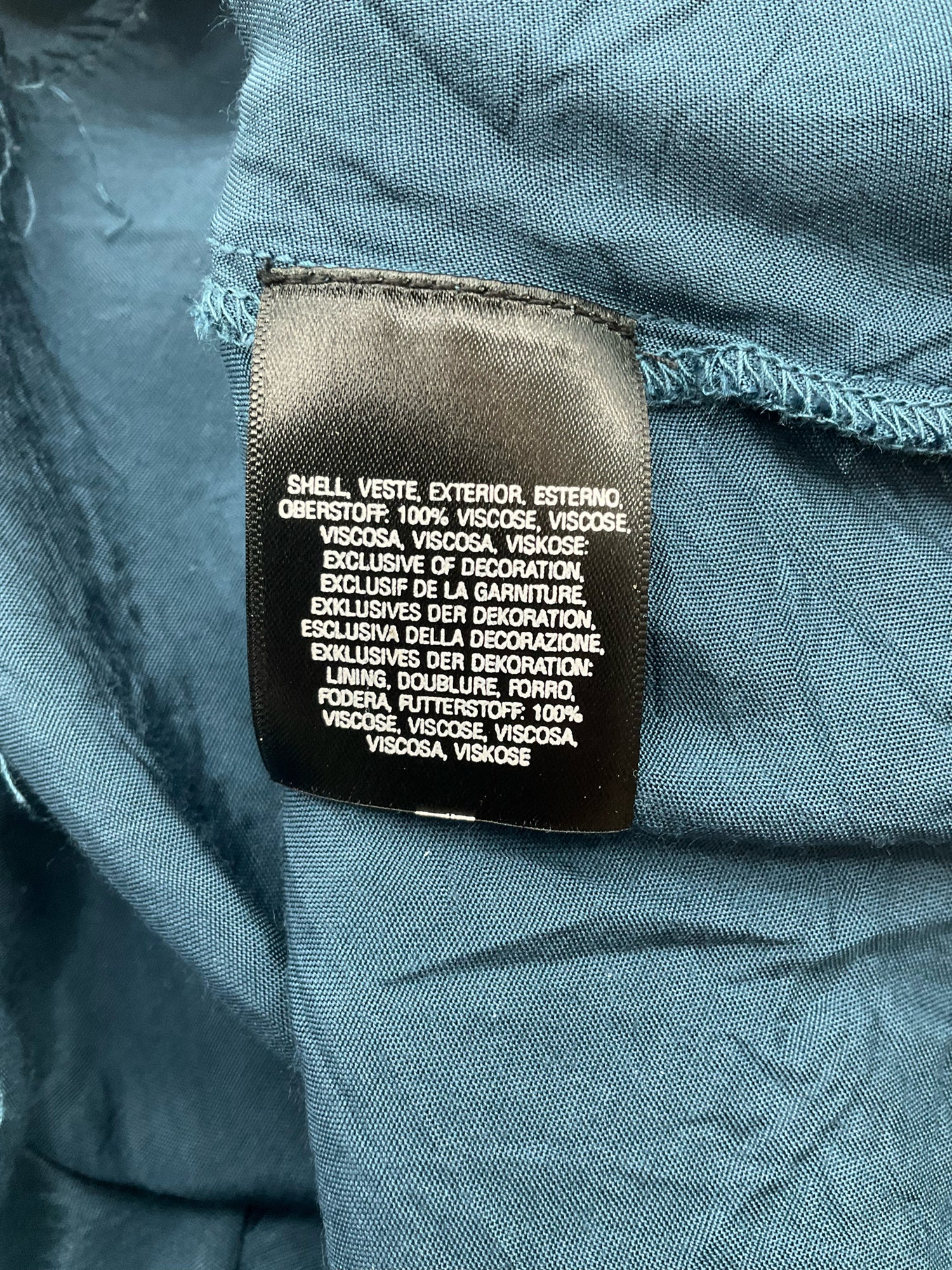 Meadow Rue Navy/Bronze Zig Zag Pre-Owned Ladies Dress - Size 6