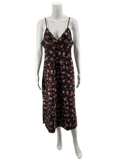 A New Day Floral V-Neck Midi Slip Dress Size Small - ONLINE ONLY