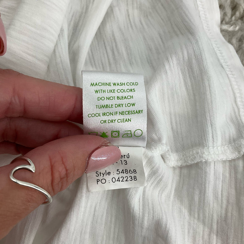 Lilly Pulitzer White Ruffle Pre-Owned Ladies Top - Size XS - Margaret’s Fine Consignment