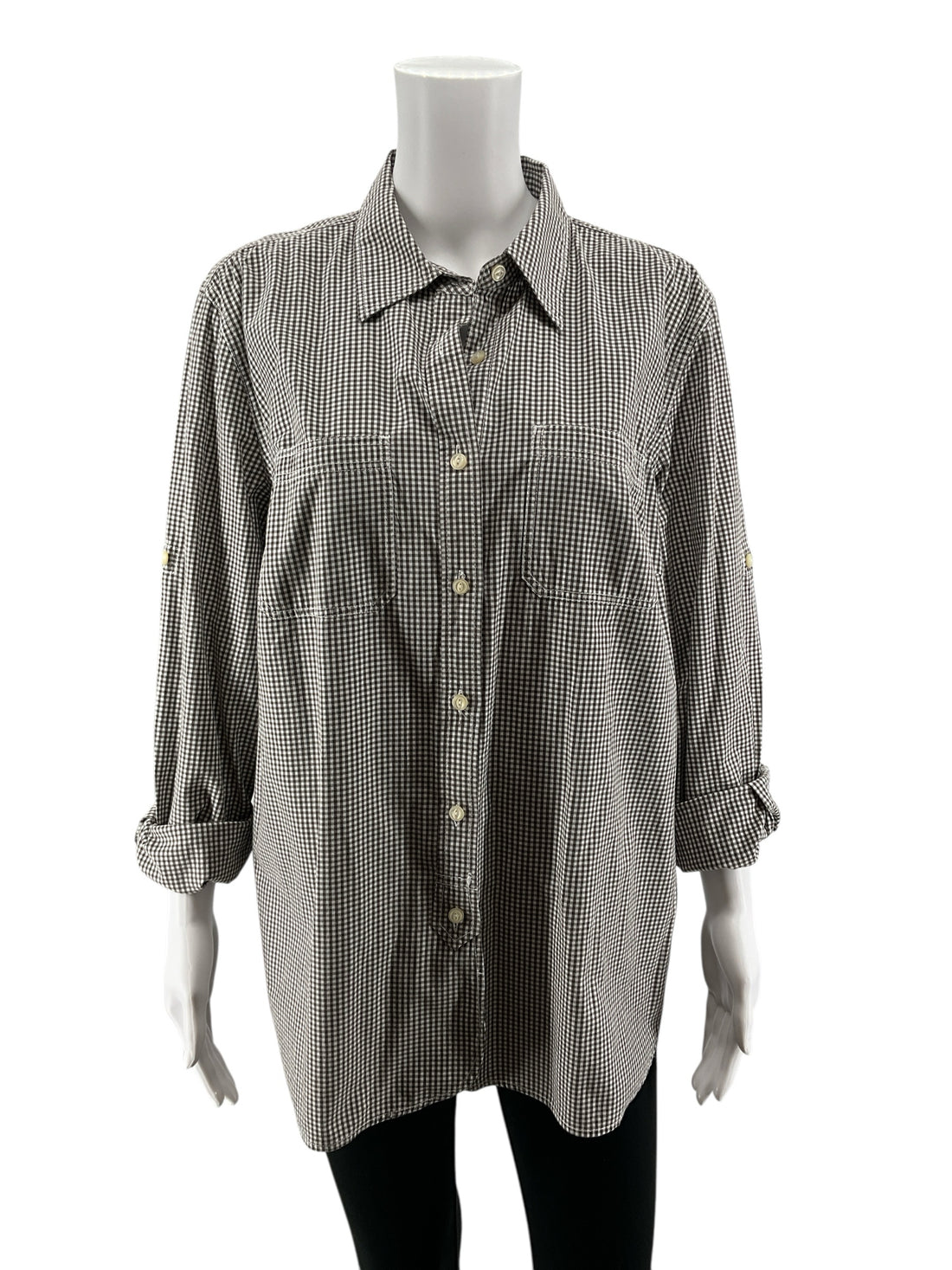 Lauren Ralph Lauren Jeans Co. Brown Gingham Checkered Button-Down Shirt XL