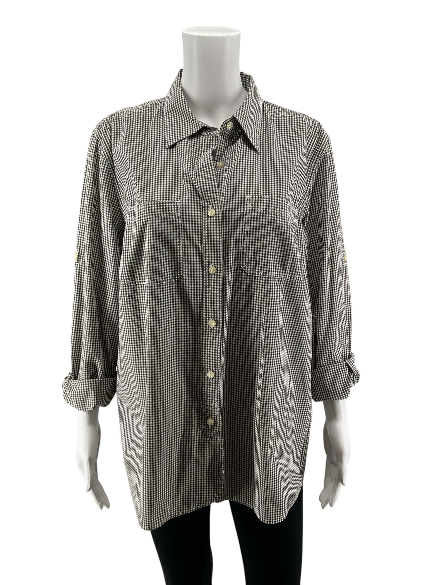 Lauren Ralph Lauren Jeans Co. Brown Gingham Checkered Button-Down Shirt XL