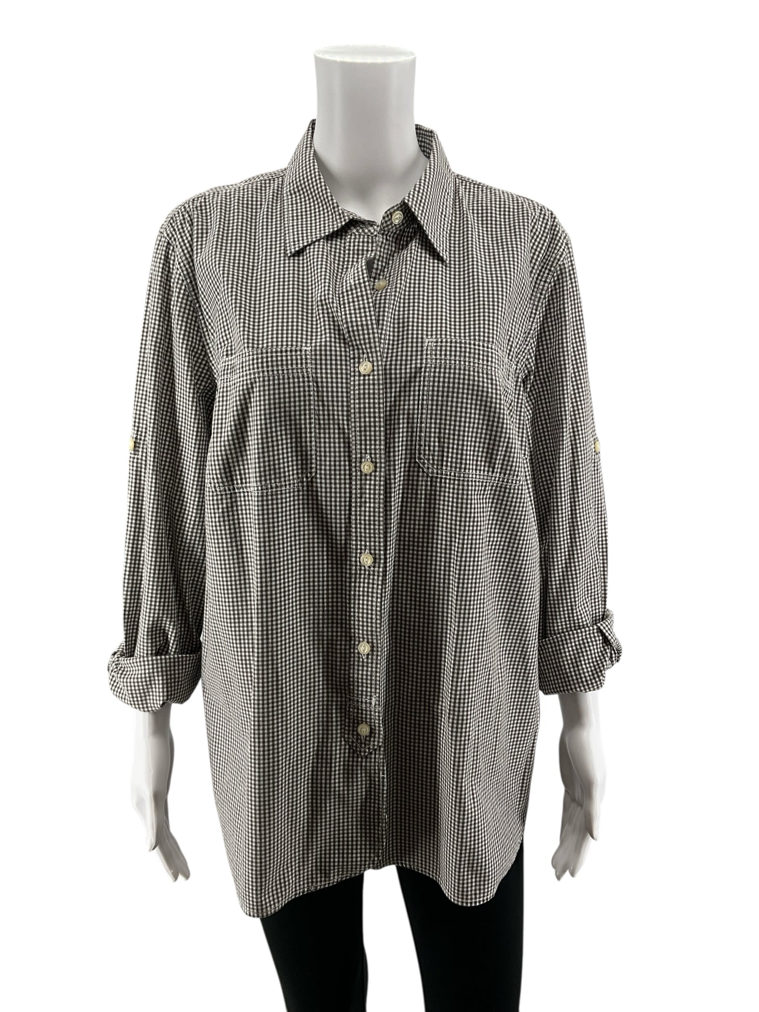 Lauren Ralph Lauren Jeans Co. Brown Gingham Checkered Button-Down Shirt XL