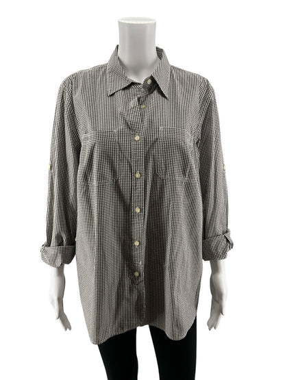 Lauren Ralph Lauren Jeans Co. Brown Gingham Checkered Button-Down Shirt XL