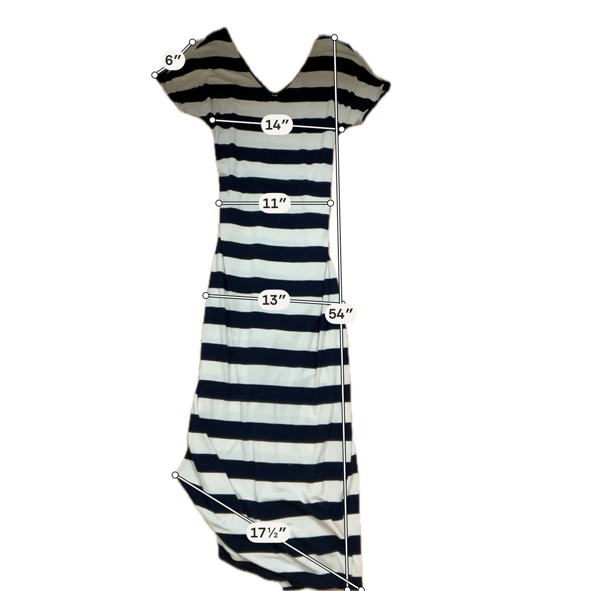 Banana Republic Navy &amp;amp; Cream Nautical Stripe Belted Maxi Dress Size Medium - ONLINE ONLY