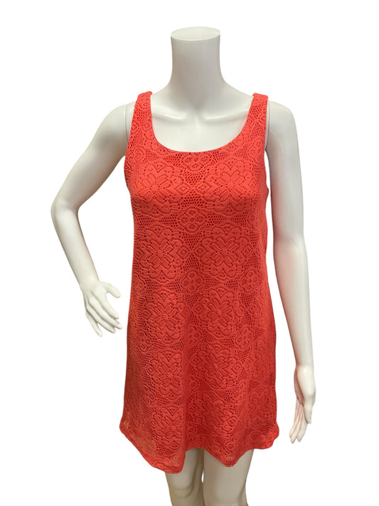 Coveted Size Small Coral Lace Pre-Owned Dress, consignment