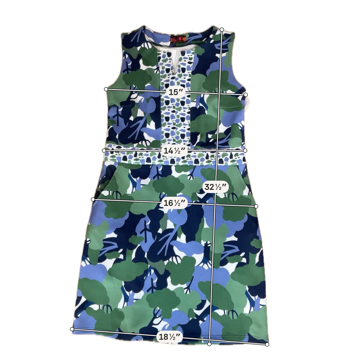 Isle by Melie Kogan Abstract Tree Print A-Line Mini Dress XS