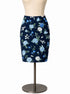 Ann Taylor navy/green/yellow Skirt Navy/Green/Yellow Floral Pre-Owned Ladies Skirt - Size 4 Petite - Size 4 Petite