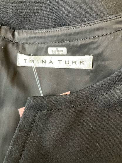 Trina Turk Contessa Belted Sheath Dress Black Size 10