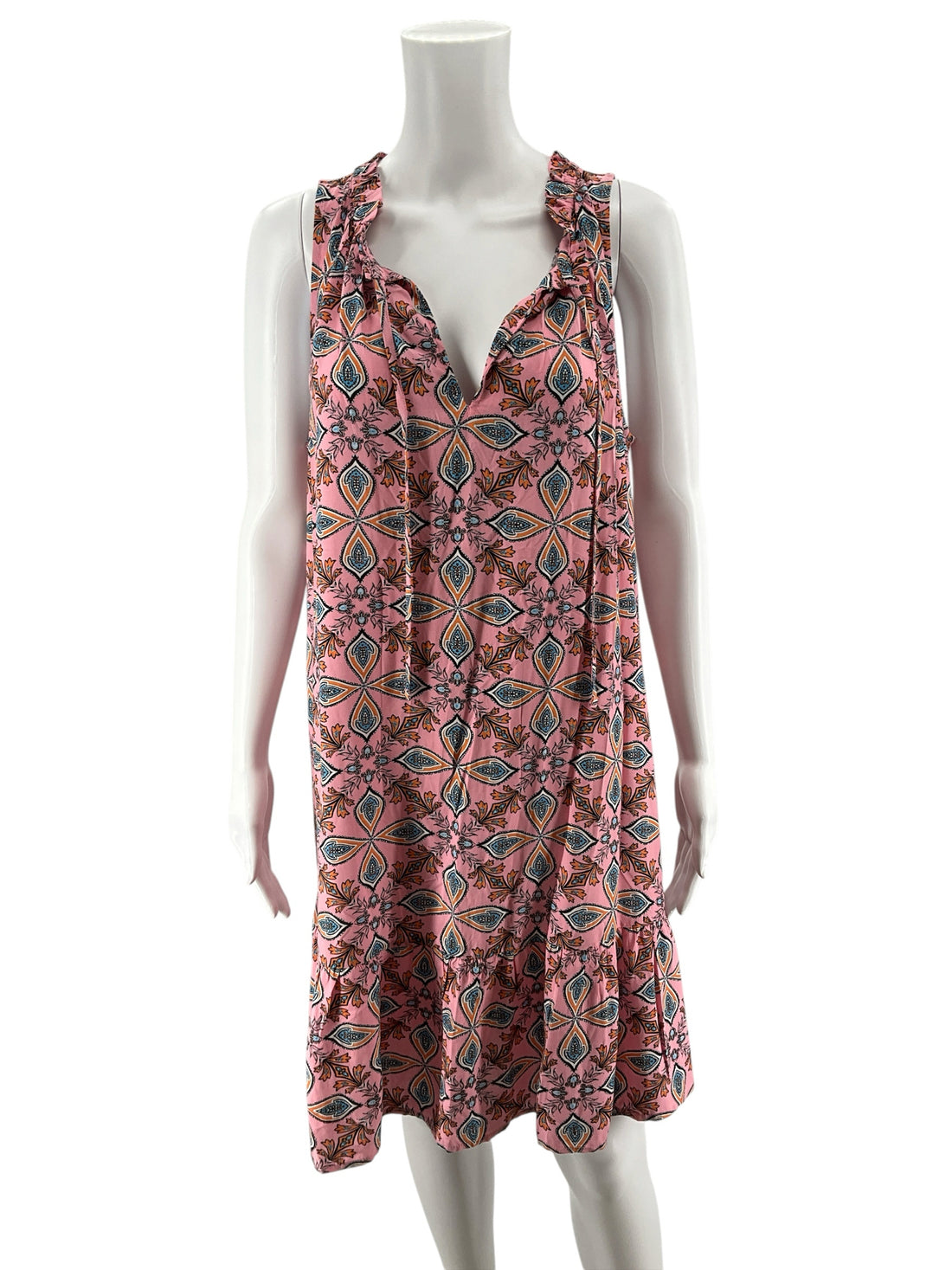 LOFT Paisley Print Tie Neck Sleeveless Shift Dress NWT Size Medium - ONLINE ONLY