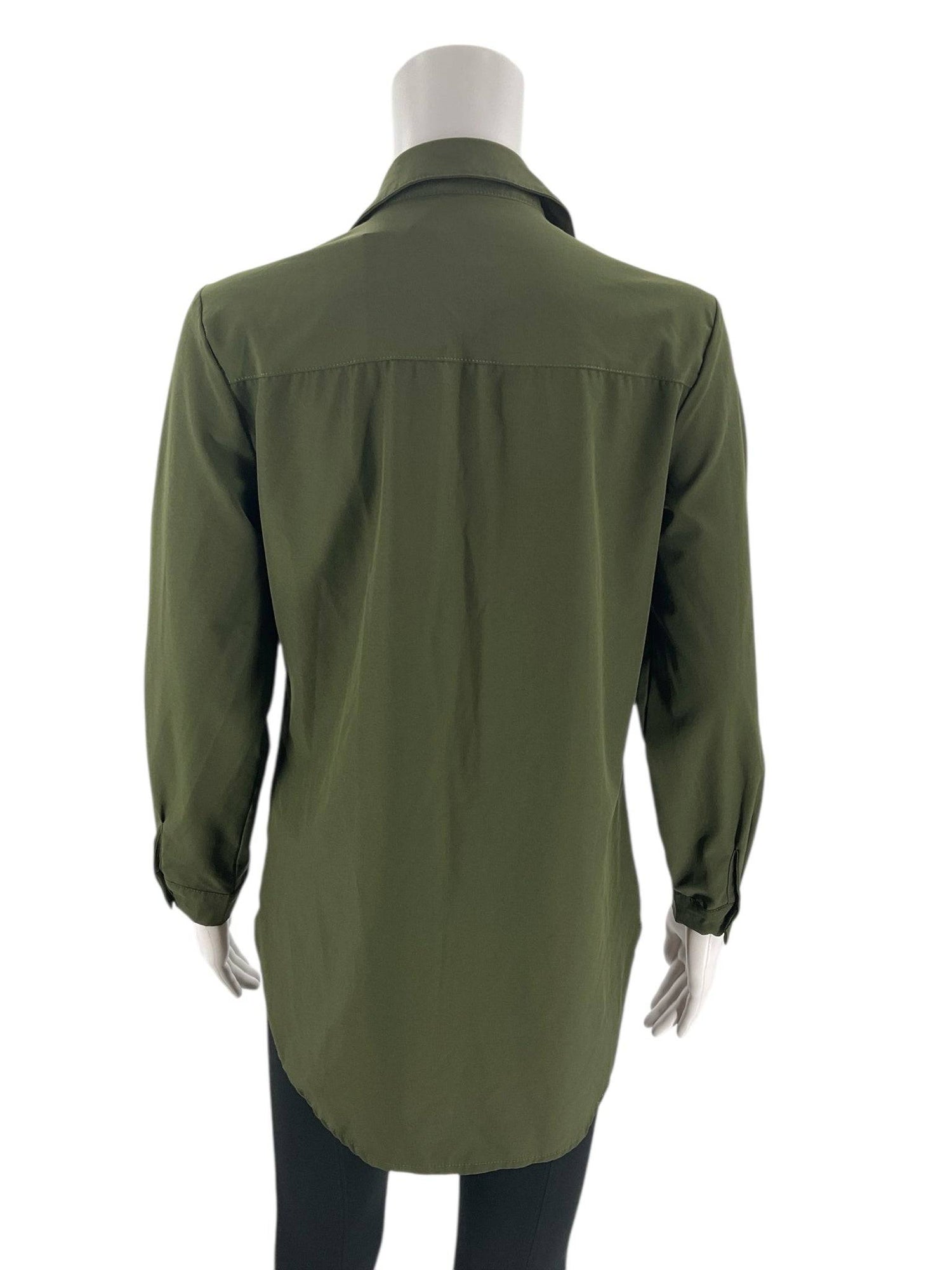 Olive Solid Pre-Owned Ladies Top -Size Small - Margaret’s Fine Consignment