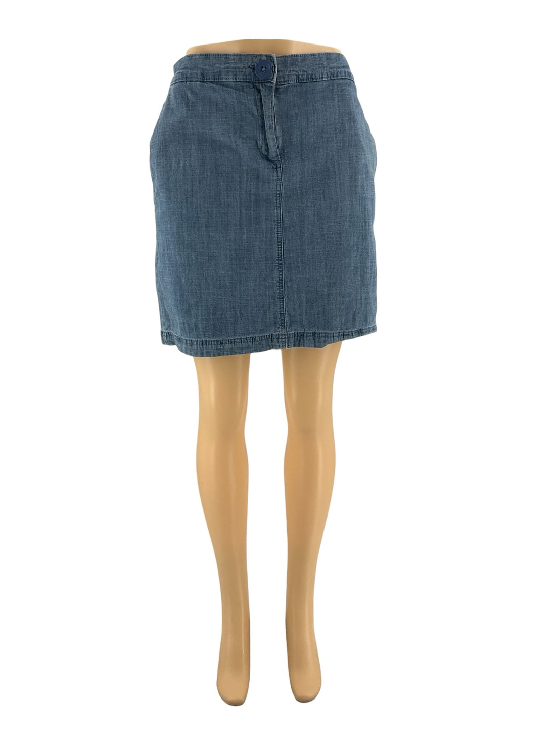 Karen Scott - Blue Solid Pre-Owned Ladies Skirt - Size 6