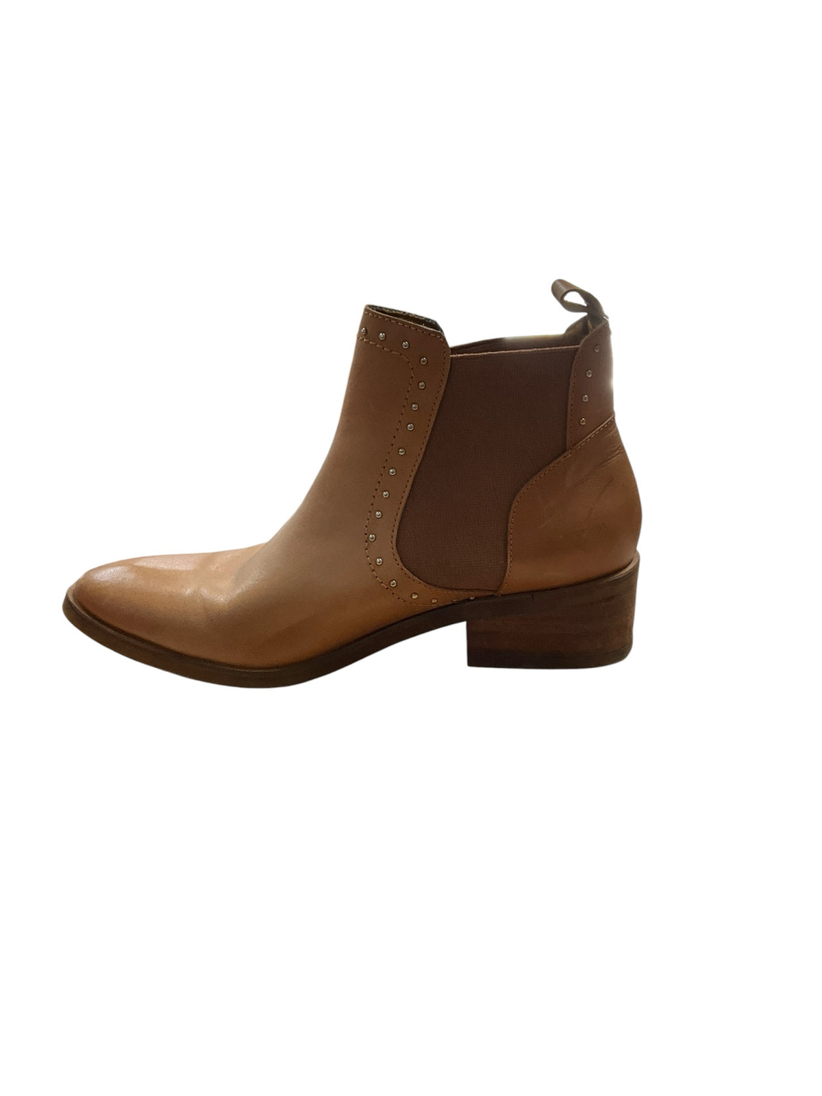 Stivali Camel Tan Studded Chelsea Ankle Boots Womens Size 7.5 / EU 39