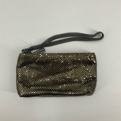 Whiting &amp; Davis for Younique Gold Sequin Metal Mesh Wristlet Clutch