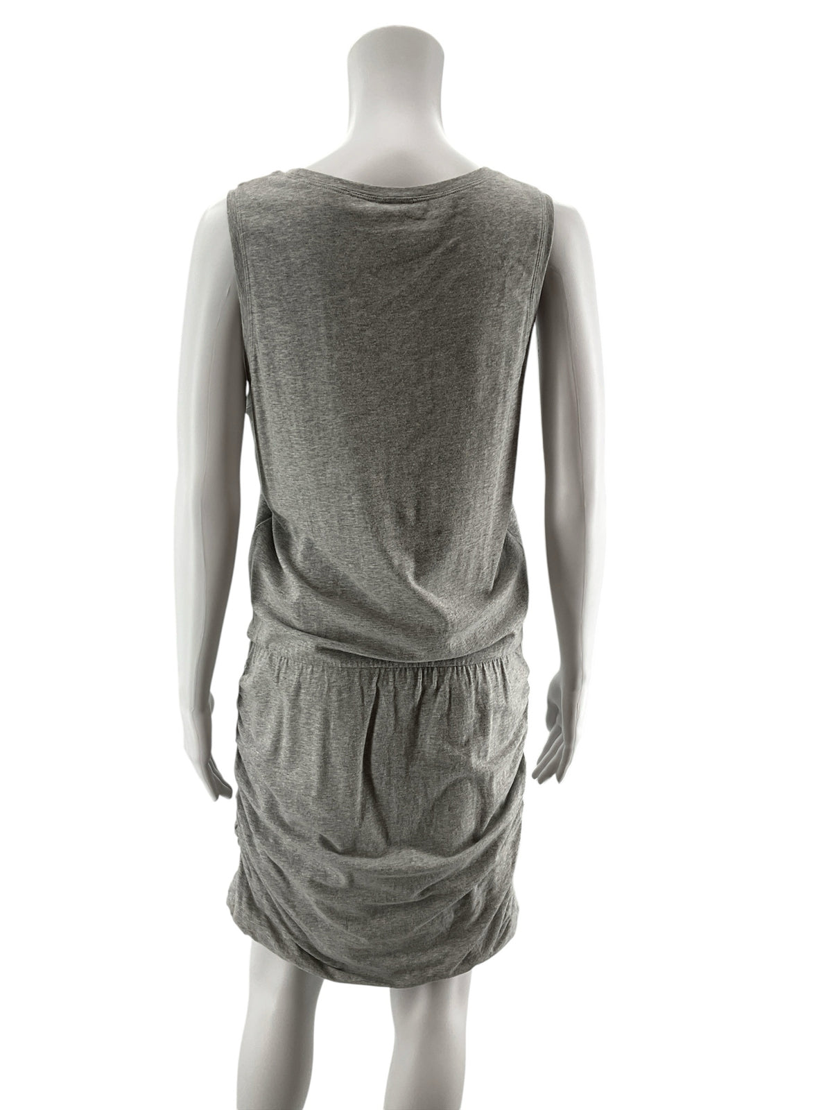 cabi Ruched Tank Dress Heather Gray Sleeveless Cotton Blend | Size Medium