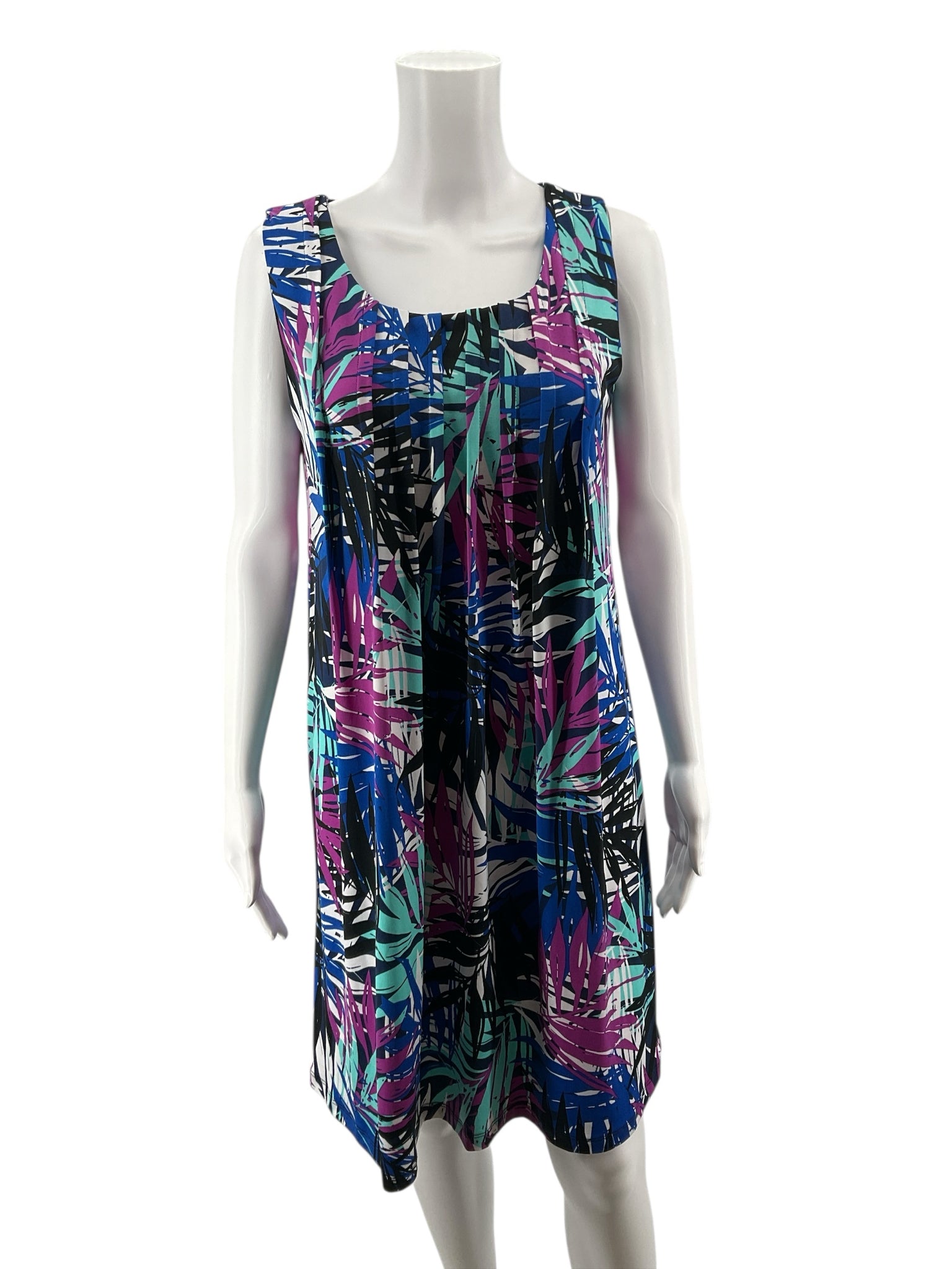 RN Studio by Ronni Nicole Palm Leaf Print Stretch Dress Size 4 - ONLINE ONLY
