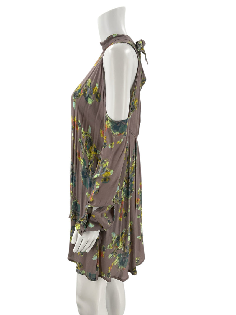 Free People Taupe/Multi Floral Pre-Owned Ladies New with Tags Dress - Size Small - Margaret’s Fine Consignment