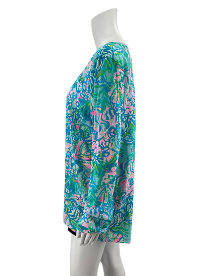 Lilly Pulitzer Nevie Top In A Flurry Print Tunic Size Large - ONLINE ONLY