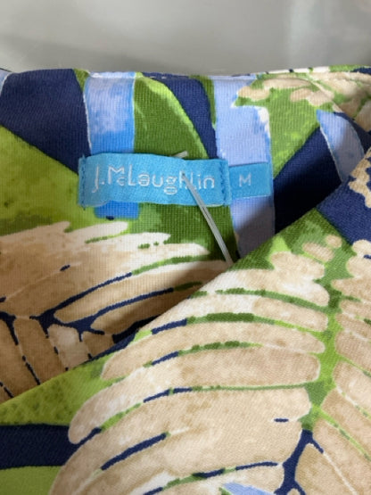 J.McLaughlin Catalina Cloth Tropical Palm Print Sheath Dress Size Medium